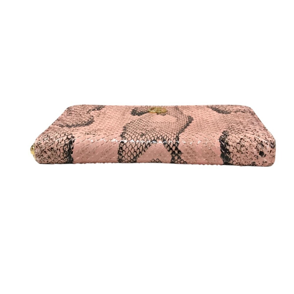 Gucci Python Leather Long Wallet Pink - image 5